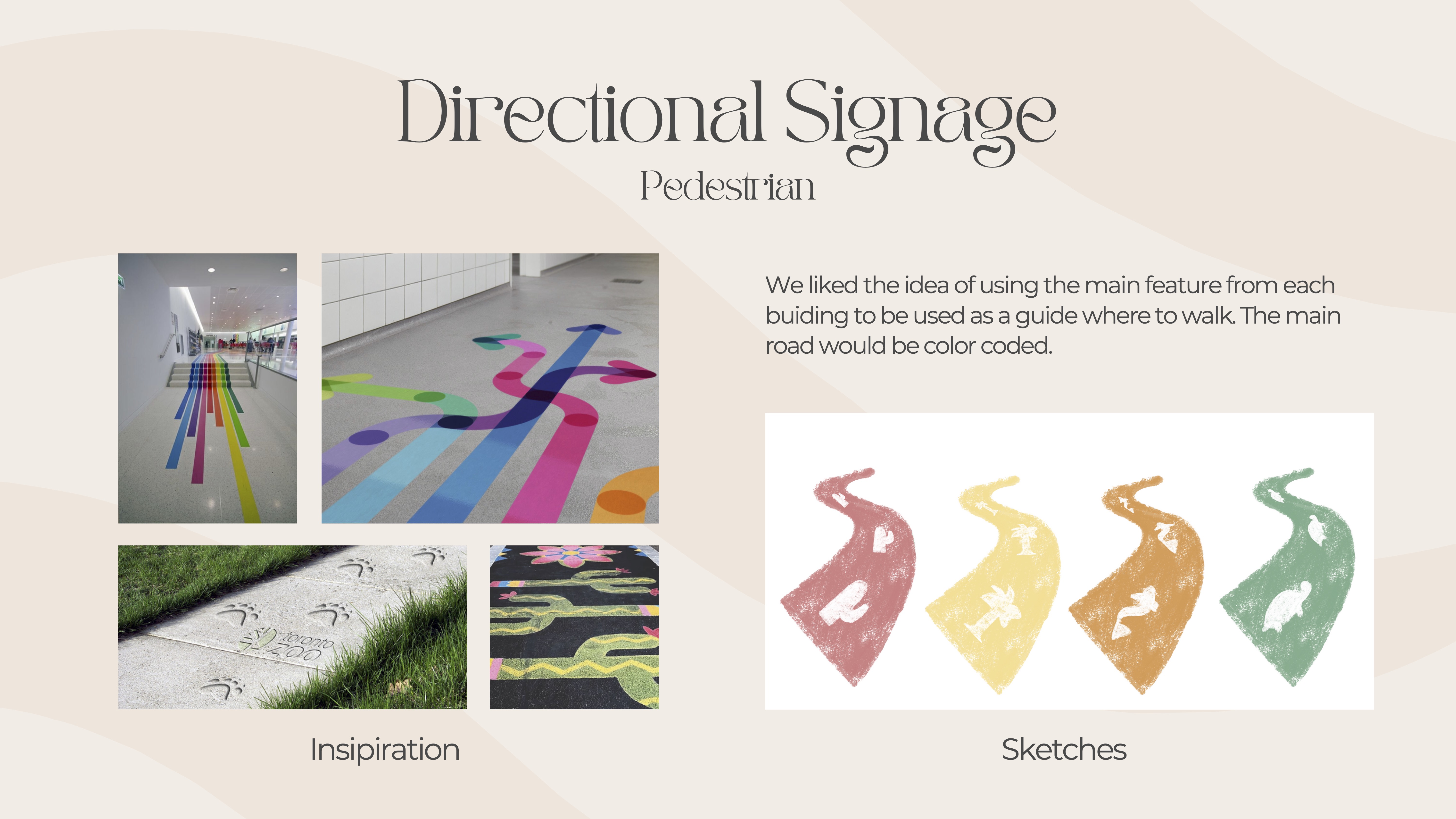 Directional signage path