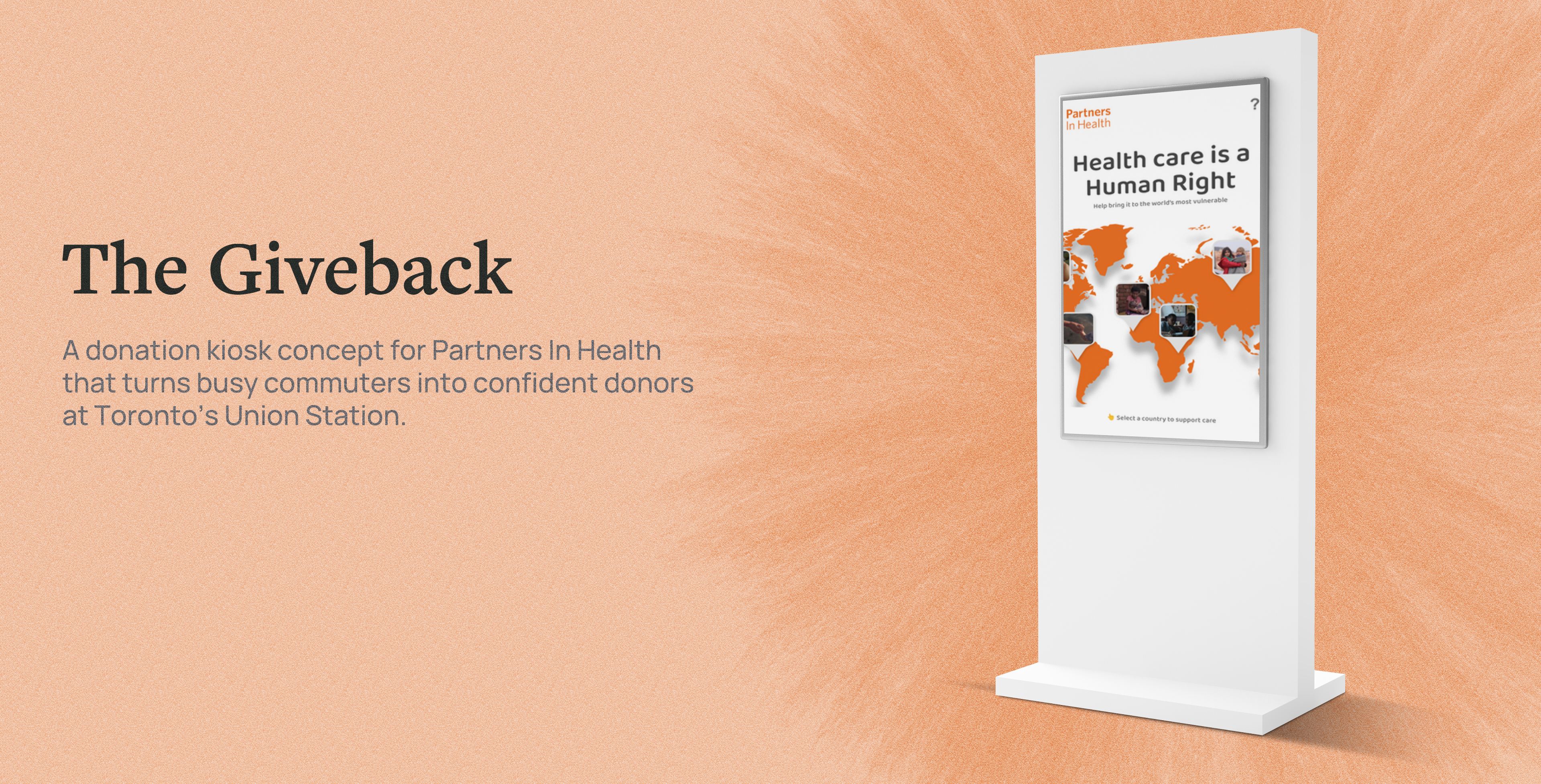 Partners In Health donation kiosk case study card